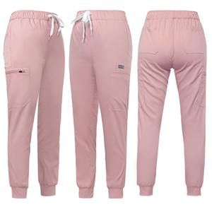 ชุดยูนิฟอร์มพนักงานโรงพยาบาลสัตว์แบบขายส่ง ราคาส่ง เสื้อผ้าเดนิมแบบสวมใส่สบาย สีพื้น ชุดผ่าตัด มีกระเป๋าหลายช่อง คอวี แบบมีเข็ม - Product Image 4