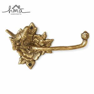 Brass Victoria Toilet <b>Paper</b> Holder Antique Silver Finish Rectangular Frame Wooden Handle Wall Mounted Bathroom <b>Tissue</b> Roll - Product Image 4