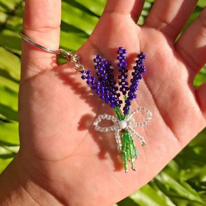 Handmade Embroidery Beaded Keychain with Colorful <b>Crystal</b> Beads Elegant Purse Charm and Decorative <b>Key</b> <b>Ring</b> - Product Image 2