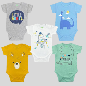 ชุดรอมเปอร์เด็กทารกสีพื้นแบบขายส่ง แขนสั้น ผ้าโพลีเอสเตอร์ แบบ unisex  ชุดบอดี้สูทเด็ก  รับสั่งทำเสื้อผ้าเด็ก หลายขนาด - Product Image 6