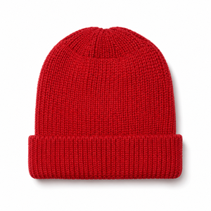 Plain Acrylic Knitted Beanie <b>Winter</b> Warm Folded Cuff <b>Hat</b> for <b>Men</b> Women Outdoor Wear - Product Image 2