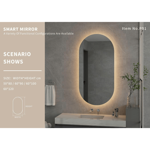 Specchio LED da Bagno Rettangolare 20x28 Pollici, Montaggio a Parete, Antiappannamento e Antigraffio, con Vetro Temperato e Cornice in MDF - Product Image 3