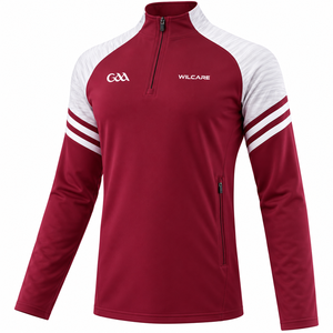 GAKI Camiseta de entrenamiento de fútbol roja de manga larga con media cremallera, transpirable, para otoño, chaqueta deportiva transpirable para entrenamiento de fútbol, deportes de otoño - Product Image 2