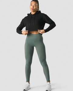 Sweat à capuche noir surdimensionné personnalisé avec logo OEM, en molleton 100 % coton, pour femme, respirant, vêtement de sport écologique, vente en gros - Product Image 2