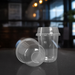 Gobelets en plastique PP ronds à paroi simple, écologiques, jetables, personnalisables en gros, 95 mm, pour thé au lait à bulles Boba, desserts et jus - Product Image 2
