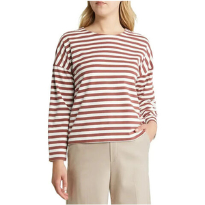 T-shirts à manches longues en coton léger pour femme, coupe ajustée, nouvelle conception, confortables, en tissu technique brossé extensible - Product Image 3