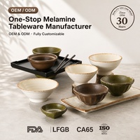 Vente en gros de bols à ramen et donburi en mélamine de 8 pouces, polis, de luxe, résistants aux lave-vaisselle, incassables, pour la restauration de mariage, commande en gros