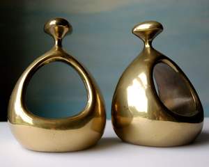 Butée de porte en laiton massif et robuste, résistante à la rouille et à la corrosion, empêche les dommages aux portes et aux murs, bords lisses. - Product Image 2