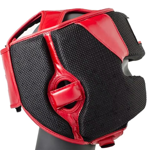 Casque de boxe professionnel en cuir, protège-tête pour sparring, barre faciale, protection du nez, MMA, Muay Thai, casque d'entraînement réglable - Product Image 3