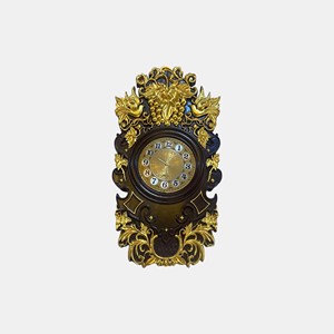 Vintage <b>Silent</b> Metal Wall <b>Clock</b> Analog Quartz Floral Design Hanging Decorative <b>Clock</b> for Living Room - Product Image 3