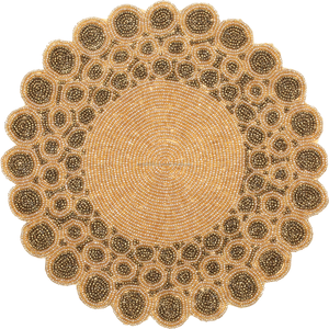 Set de table en verre perlé de luxe |   Nappe Ronde Dorée et Bronze pour Salle à Manger, Cuisine, Restaurant, Hôtel, Mariage, Décoration Intérieure – Design Élégant - Product Image 3