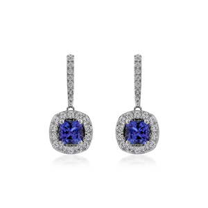 Boucles d'oreilles pendantes en argent sterling 925 avec zircon cubique, halo de zirconias, longues et élégantes, bijoux en pierres précieuses, plaqué rhodium, Ivaan Jewels - Product Image 4