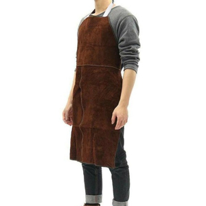 Tablier en cuir de style classique, durable, pour la cuisine, sans poches - Product Image 1