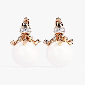 Moissanite Diamond Stud <b>Earrings</b> with Screw <b>Back</b> Certified Brilliant Round Cut Iced Out Cute Luxury <b>Earrings</b> Set for Women's - Product Image 2
