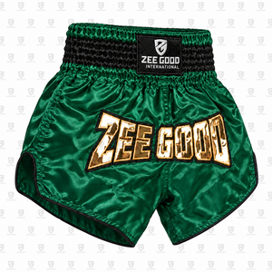 กางเกงมวยไทย Zee Good Blue Unisex ลายพิมพ์ดิจิทัล โลโก้ด้านหน้า ทรงปกติ สำหรับผู้ใหญ่ ผลิตจากโพลีเอสเตอร์ 100% ป้องกันแบคทีเรีย แห้งเร็ว - Product Image 3