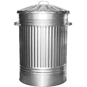 Poubelle à pédale en acier galvanisé à ouverture supérieure, avec seau intérieur en plastique, style ovale classique, durable, pour usage intérieur/extérieur - Product Image 2