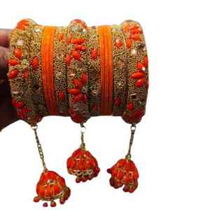 Ensemble de bracelets de mariage islamiques tendance en or marron de qualité supérieure, collection de bijoux traditionnels pour femmes - Product Image 3