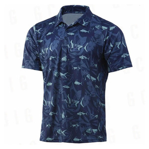เสื้อโปโลตกปลาผู้ชาย UPF 50 แห้งเร็ว น้ำหนักเบา โพลีเอสเตอร์ 100% แขนสั้น พิมพ์ลายแบบรีดร้อน สำหรับกิจกรรมกลางแจ้งและกอล์ฟ - Product Image 4