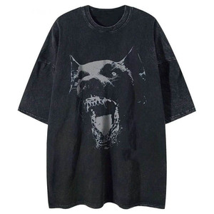 Camiseta Retro con Lavado Mineral para Hombre - Efecto Desgastado - Tejido de Algodón Grueso - Estética Urbana Desgastada - Prenda Vintage de Alto Rendimiento - Product Image 1