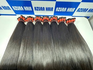 Extensions de cheveux humains vietnamiens en vrac, noir naturel, vente en gros - Product Image 6