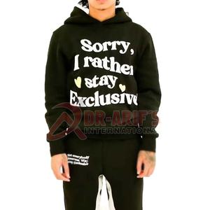 100% nouveau coton personnalisé survêtements hommes deux pièces surdimensionné à capuche survêtement français éponge pour bouffée impression respirant hiver ensemble - Product Image 3