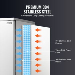 Congelador Comercial de Congelación Rápida de 370 L/13.1 Pies Cúbicos, Enfriador Rápido de 15 Bandejas con 4 Modos de Congelación, Equipo de Refrigeración para Cocina - Product Image 6