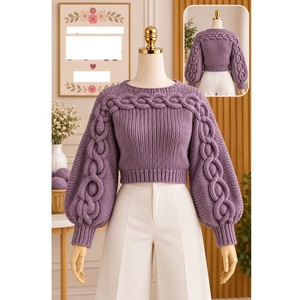 Pulls 100% acrylique ou coton, calibre 12, pour femmes, très tendance, style décontracté, pour la saison hivernale, fournisseur du Bangladesh. - Product Image 4