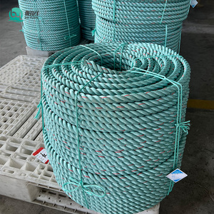 Cuerda de monofilamento de PP al por mayor, cuerda suave de 3 cabos verde y naranja, cuerda de PP Danline de 24 mm, cuerda trenzada para pesca y uso marino, certificación CE - Product Image 1