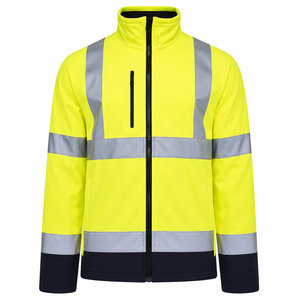 Safety <b>Jacket</b> Hot Sale Two Tone Thermal High Visibility Waterproof <b>Hi</b> <b>Vis</b> Reflective Safety <b>Softshell</b> <b>Jacket</b> Windbreaker <b>Jacket</b> - Product Image 2