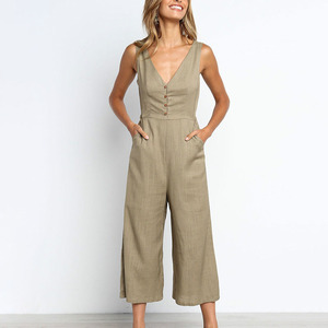 Women V Neck Romper Elegant Casual One Piece Outfit Fashion Daily Wear Soft Stretch Clothing Stylish Summer Design - Product Image 3