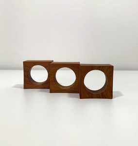 Anneaux de serviette modernes écologiques en résine, métal, bois, verre, taille et forme personnalisables, emballage personnalisé, décoration de table pour toutes les occasions MS - Product Image 4