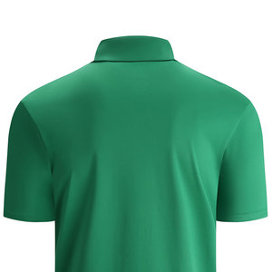 เสื้อโปโลผู้ชายแขนสั้นสีเขียว ผ้าถัก สีพื้น สไตล์ลำลอง ทรงปกติ คอปกติดกระดุม - Product Image 3
