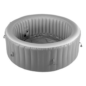 Vasca Idromassaggio Gonfiabile per 6-8 Persone, 240 x 66 cm, Spa Portatile da Esterno con 130 Getti Rilassanti e Luce LED con Poggiatesta - Product Image 1