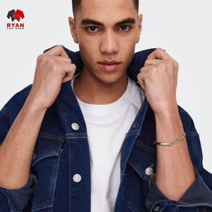 Ryan Pro Gear <b>Customized</b> Design <b>Denim</b> <b>Jacket</b> for Men with <b>Customized</b> Logo ODM Design - Product Image 5