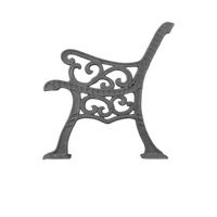Pied de banc décoratif en fer forgé, panneau latéral de siège de jardin, garde-corps de villa de luxe, cadre de mobilier de patio, garde-corps