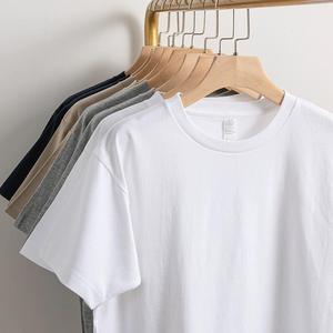 T-shirt en coton uni surdimensionné pour homme, manches courtes, col rond, coupe décontractée, jersey uni teint, longueur normale - Product Image 2