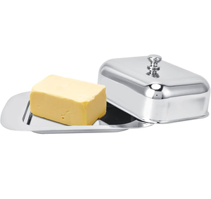 Boîte à beurre avec couvercle transparent, récipient à beurre en acier inoxydable, plat à beurre aux prix de gros - Product Image 6