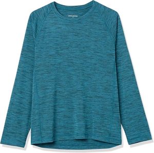 Women's Full Sleeve Quick Dry Polyester Rash Guard Teal Color Adult <b>Swim</b> <b>Top</b> - Product Image 1