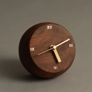 Reloj de Pared Grande de Madera, Decoración para el Hogar de Estilo Natural, Reloj de Mesa Circular de Madera para Sala de Estar - Product Image 3