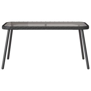 Juego de sofás de jardín de ratán sintético negro de 2 piezas con cojín - Product Image 5