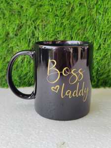 แก้วกาแฟเซรามิกสีดำ แก้วชาเซรามิกพิมพ์ลาย แก้วเซรามิกมีลายพิมพ์ ชาดำ กาแฟ - Product Image 3