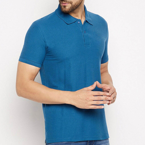 Polo décontracté en pur coton pour homme, grande taille, manches courtes, brodé, couleur unie - Product Image 4