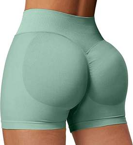 กางเกงเลกกิ้งออกกำลังกายเอวสูงสำหรับผู้หญิง กางเกงขาสั้นรัดรูปมีกระเป๋าข้าง แห้งเร็ว เหมาะสำหรับเล่นโยคะ ยกกระชับสะโพก - Product Image 2