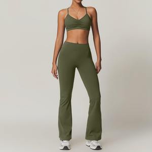 Camisetas deportivas al por mayor para mujer, coloridas, de manga larga, para fitness, con efecto push-up, ropa de entrenamiento, conjuntos ajustados de yoga para mujer - Product Image 5