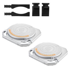 Placas giratorias para alineación de ruedas de 2 toneladas de capacidad, 2 unidades, con medidores de latón, plataforma giratoria de 360 grados para una alineación fácil de ruedas - Product Image 1