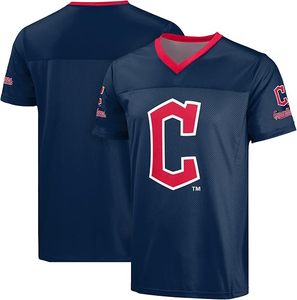 <strong>New</strong> <strong>York</strong> <strong>Yankees</strong> Navy Blue V-Neck <strong>T</strong>-<strong>Shirt</strong> With White Logo Polyester Material Durable Sports Design - Product Image 4