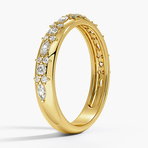 Anillo de Oro con Diamantes en Racimo Asimétrico de Múltiples Estaciones LR - Product Image 2