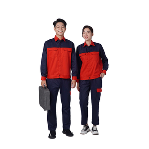 Durable Cotton Anti Shrink Workwear <b>Uniforms</b> Breathable Khaki Fabric Safety <b>Construction</b> Work Clothing Apparel Wear 4SU - Product Image 4