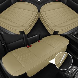 Funda de Asiento de Coche de Lino y Microfibra de PVC, Juego Completo, Protector de Asientos Delanteros y Traseros con Bolsillo de Almacenamiento - Product Image 5