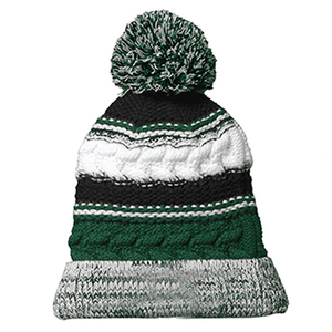 Bonnet d'hiver unisexe noir et jaune avec pompon, style décontracté, taille adulte 56-58CM - Product Image 3